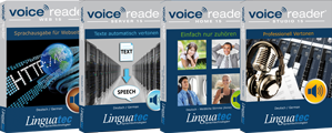 Linguatec Shop Text-to-Speech Voice Reader Home 15, Studio 15, Server 15 und Web 15