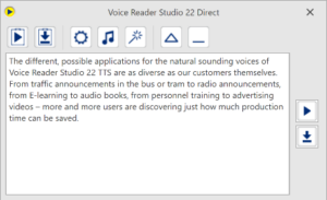 Fast Access to Text to Speech with Voice Reader Direct 